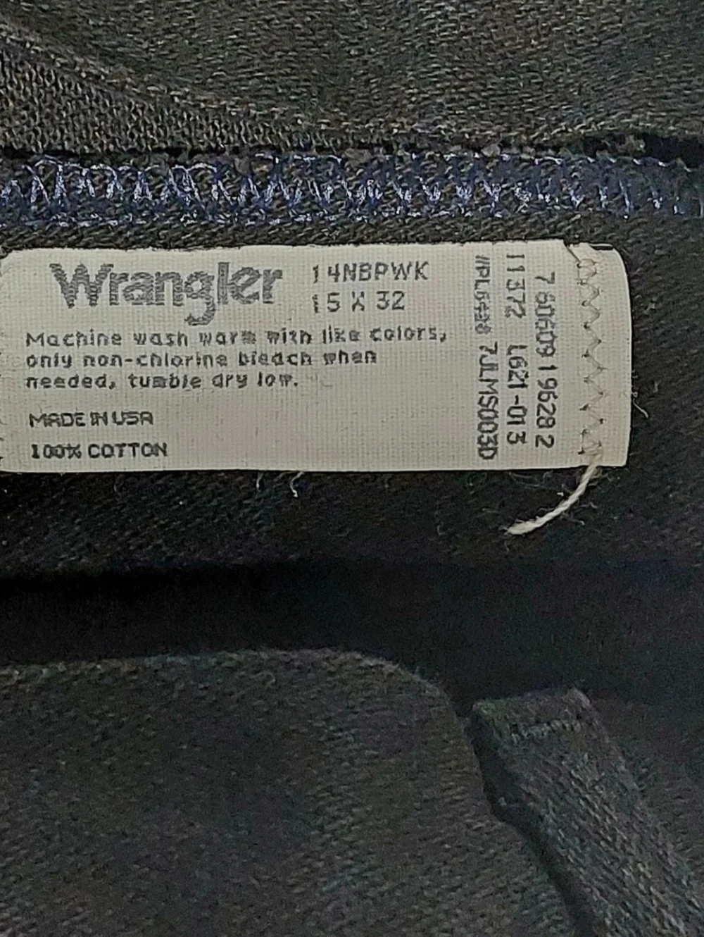 Vintage Wrangler Bareback Slim Fit Black Western Jeans Mens 32x32 Made USA NWT